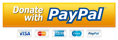 Donate with PayPal button featuring Visa, Mastercard, American Express, Cirrus, and PayPal logos.